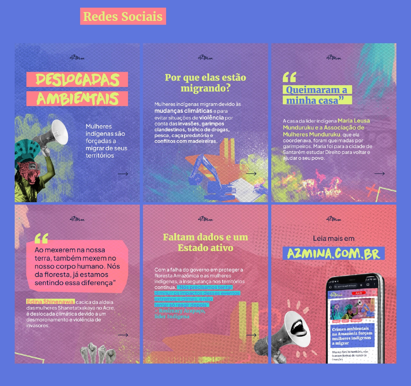 Ilustração editorial - Revista AzMina